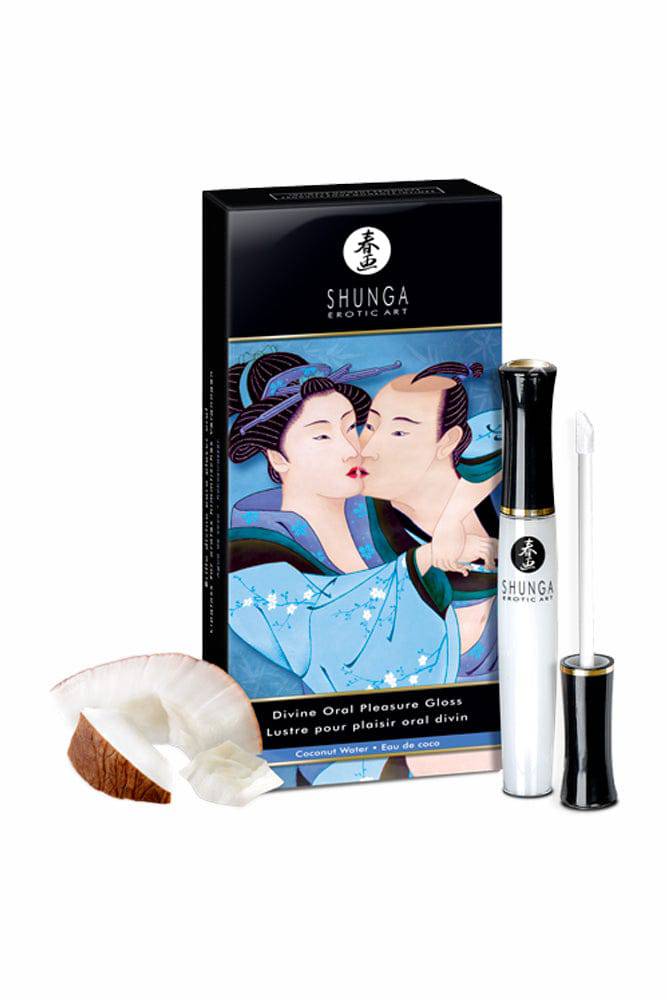 Shunga - Divine Oral Pleasure Lip Gloss - Coconut Water Liquid - Tophatter Daily Deals