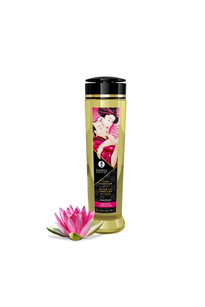 Shunga - Erotic Massage Oil - 8oz - Sweet Lotus Liquid - Tophatter Daily Deals