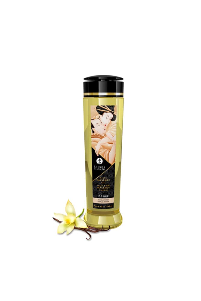 Shunga - Erotic Massage Oil - 8oz - Vanilla Liquid - Tophatter Daily Deals