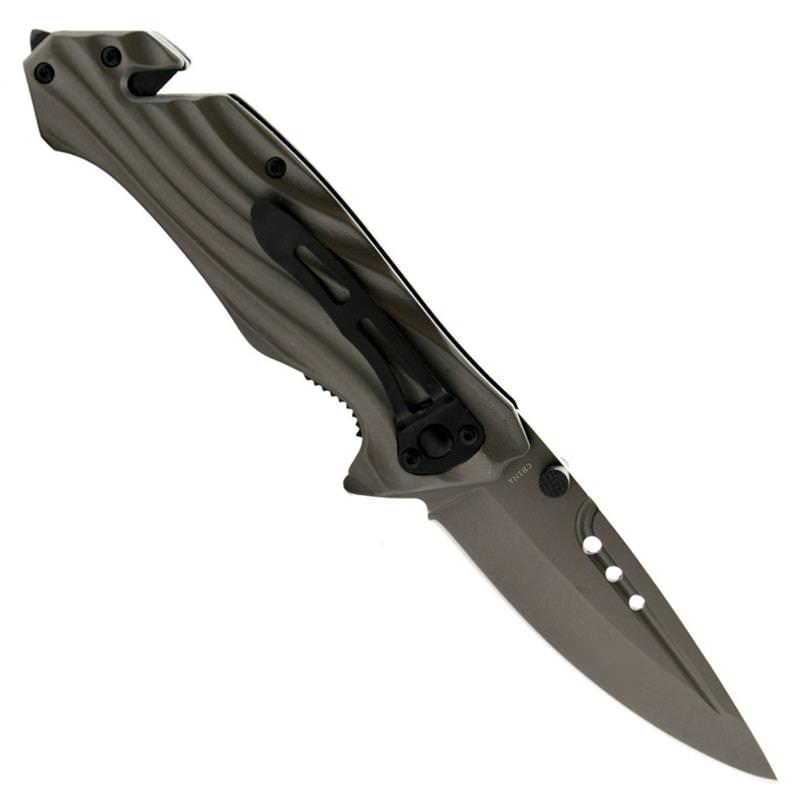 HEAVY DUTY Combat Military Tactical Rescue Spring Assist DZS Knife - Tophatter's Army Products & Self Defense Collectible Weapons - Tophatter Daily Deals