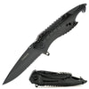 Spring Assist Black Shark Tactical Combo Edge Rescue Knife - TOPHATTER'S ARMORY DEALS Collectible Weapons - Tophatter Daily Deals