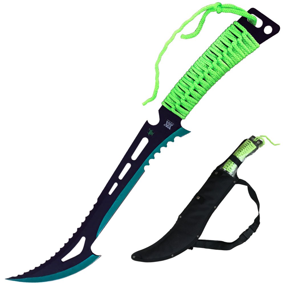 Renegade Zombie Killer Machete With Sheath Green - Tophatter's Army Products & Self Defense Collectible Weapons - Tophatter Daily Deals