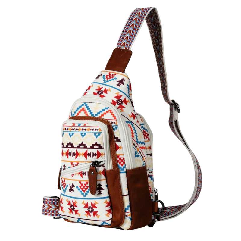Concealed Carry Aztec Indie Canvas Sling Crossbody Backpack Purse Multicolor Handgun Purses - Tophatter Daily Deals