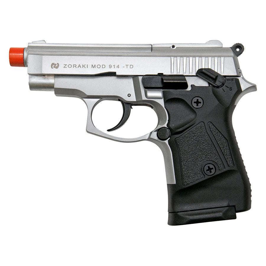 Zoraki 914 Blank Firing Gun Silver - 9mm Front Fire Semi Auto - Tophatter's Weapons'N'Deals Blank Firing Replica Guns - Tophatter Daily Deals
