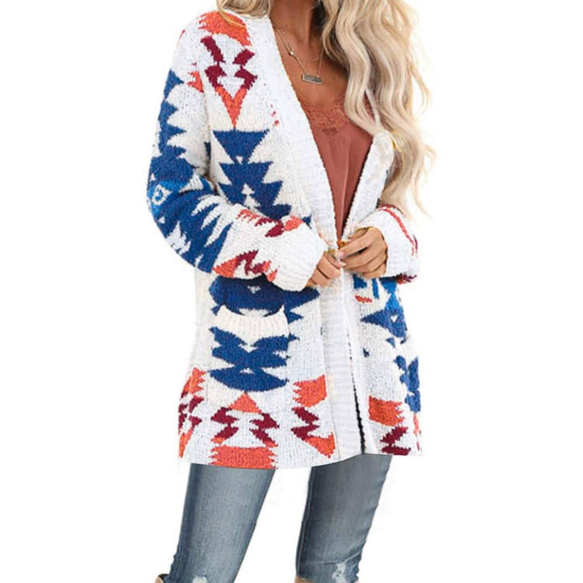 Sidefeel Women Open Front Cardigan Sweater Button Down Knit Sweater Coat Women's Outerwear - Tophatter Daily Deals
