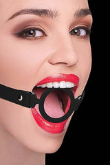 Ouch by Shots Toys - Silicone Ring Gag - Black BDSM - Tophatter Daily Deals