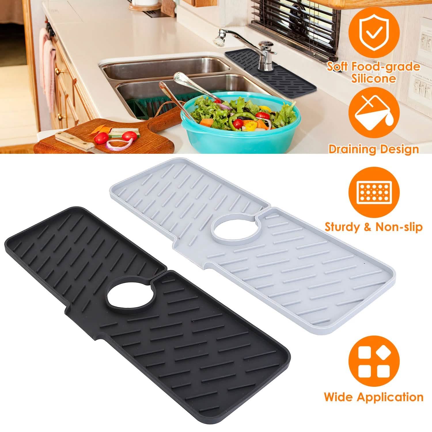 Silicon Faucet Kitchen Sink Mat Kitchen Tools & Gadgets - Tophatter Daily Deals