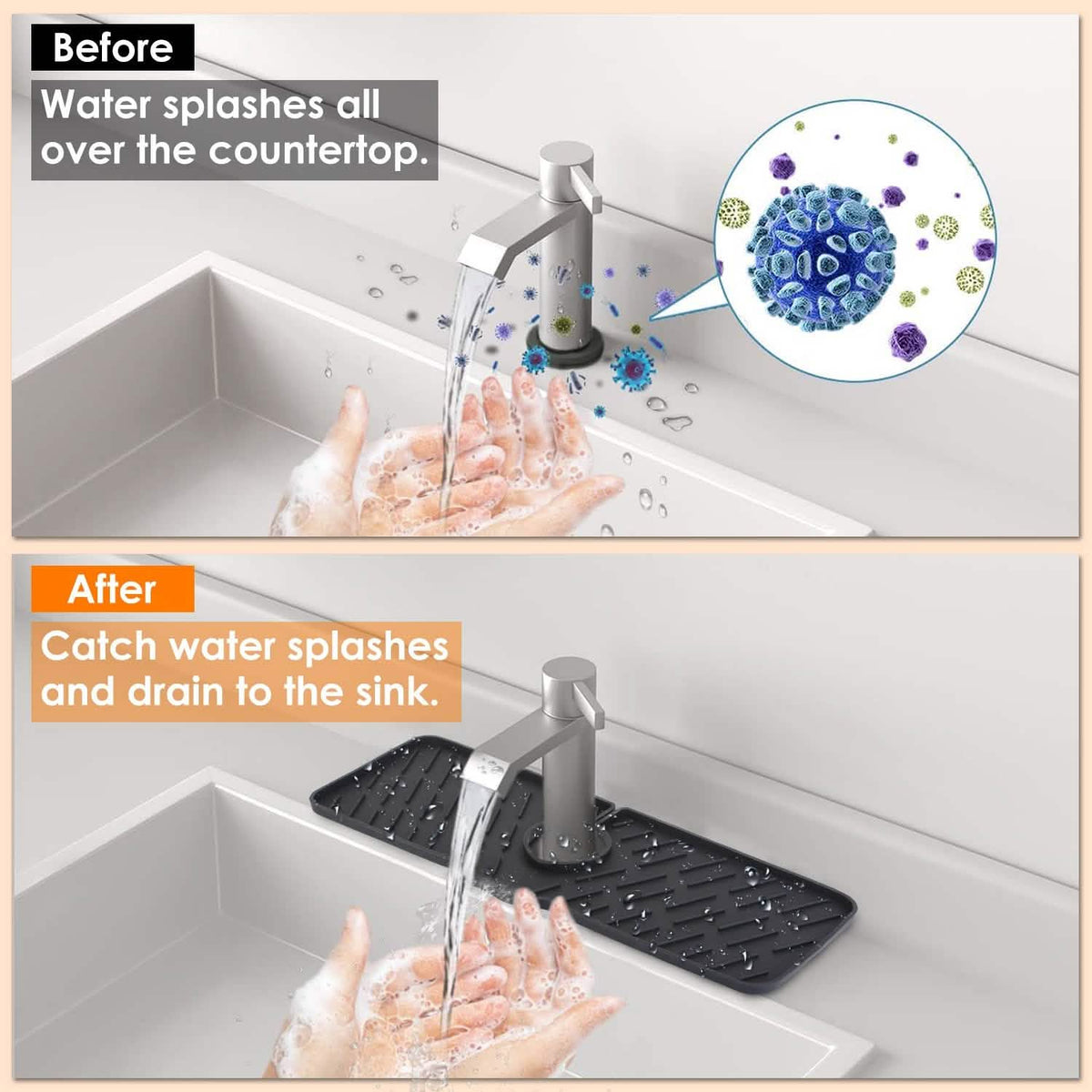 Silicon Faucet Kitchen Sink Mat Kitchen Tools & Gadgets - Tophatter Daily Deals