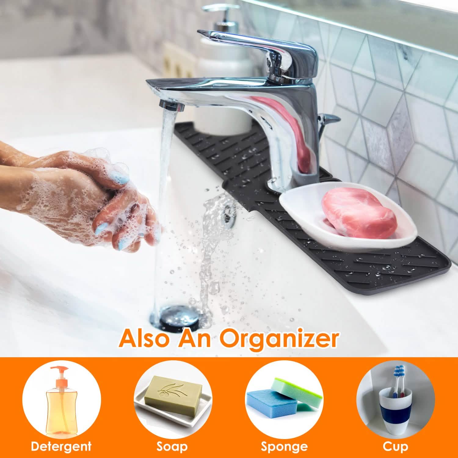 Silicon Faucet Kitchen Sink Mat Kitchen Tools & Gadgets - Tophatter Daily Deals