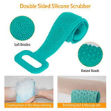 Silicone Back Scrubber Belt for Shower Exfoliating Foaming Body Bath - Tophatter Daily Deals