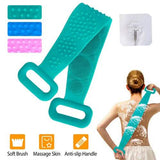 Silicone Back Scrubber Belt for Shower Exfoliating Foaming Body Bath - Tophatter Daily Deals