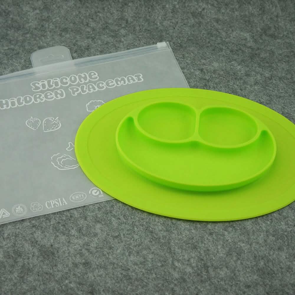 Silicone Feeding Placemat and 3-Section Plate Kitchen Tools & Gadgets - Tophatter Daily Deals