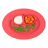Silicone Feeding Placemat and 3-Section Plate Kitchen Tools & Gadgets - Tophatter Daily Deals
