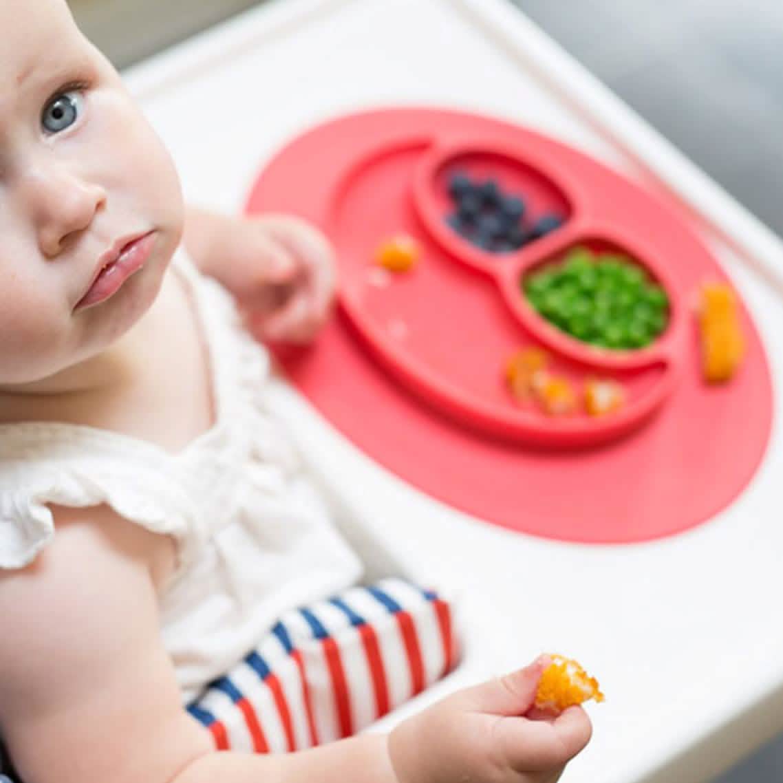 Silicone Feeding Placemat and 3-Section Plate Kitchen Tools & Gadgets - Tophatter Daily Deals