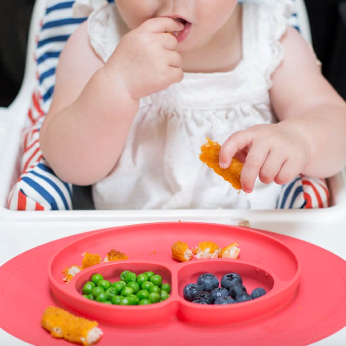 Silicone Feeding Placemat and 3-Section Plate Kitchen Tools & Gadgets - Tophatter Daily Deals