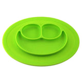 Silicone Feeding Placemat and 3-Section Plate Green Kitchen Tools & Gadgets - Tophatter Daily Deals