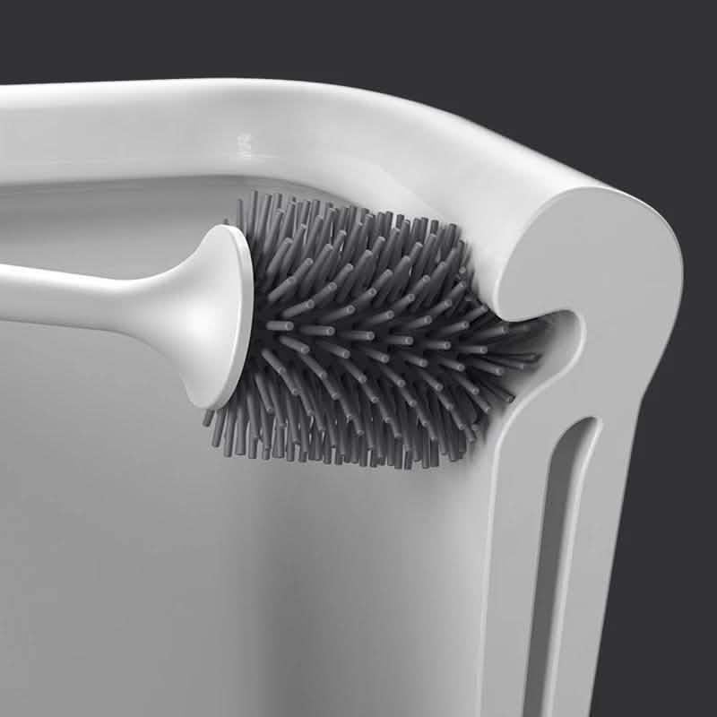 Silicone Head Toilet Brush Quick Draining Clean Tool Bath - Tophatter Daily Deals