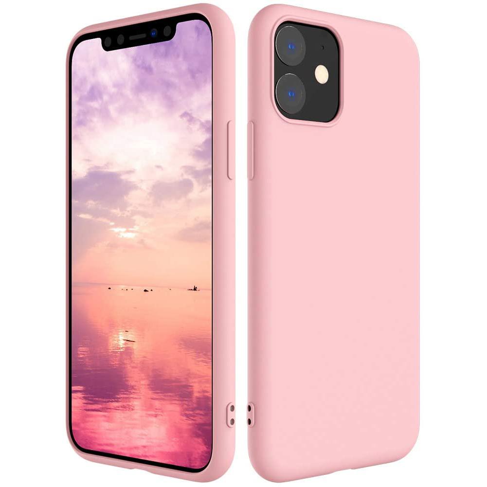 Silicone Phone Case compatiable with iPhone 11, Pro and Pro Max iPhone 11 Pink iPhone Case - Tophatter Daily Deals