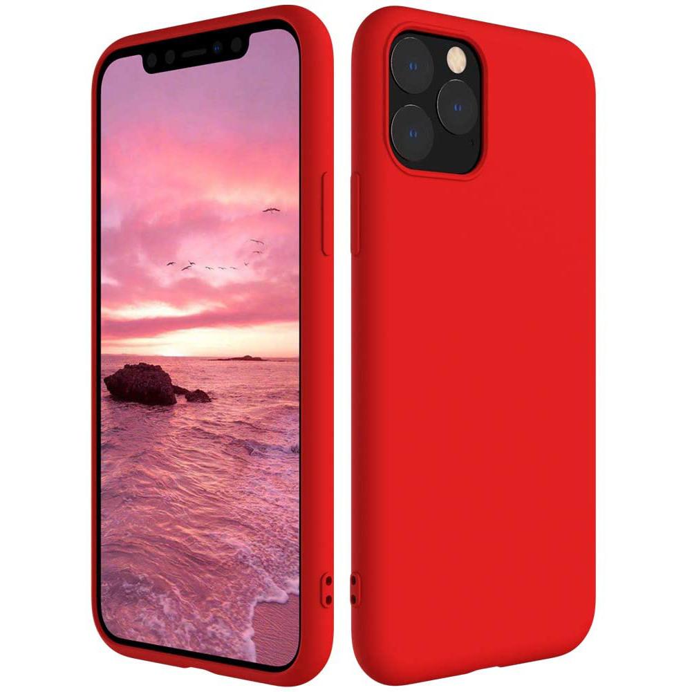 Silicone Phone Case compatiable with iPhone 11, Pro and Pro Max iPhone 11 Pro Red iPhone Case - Tophatter Daily Deals