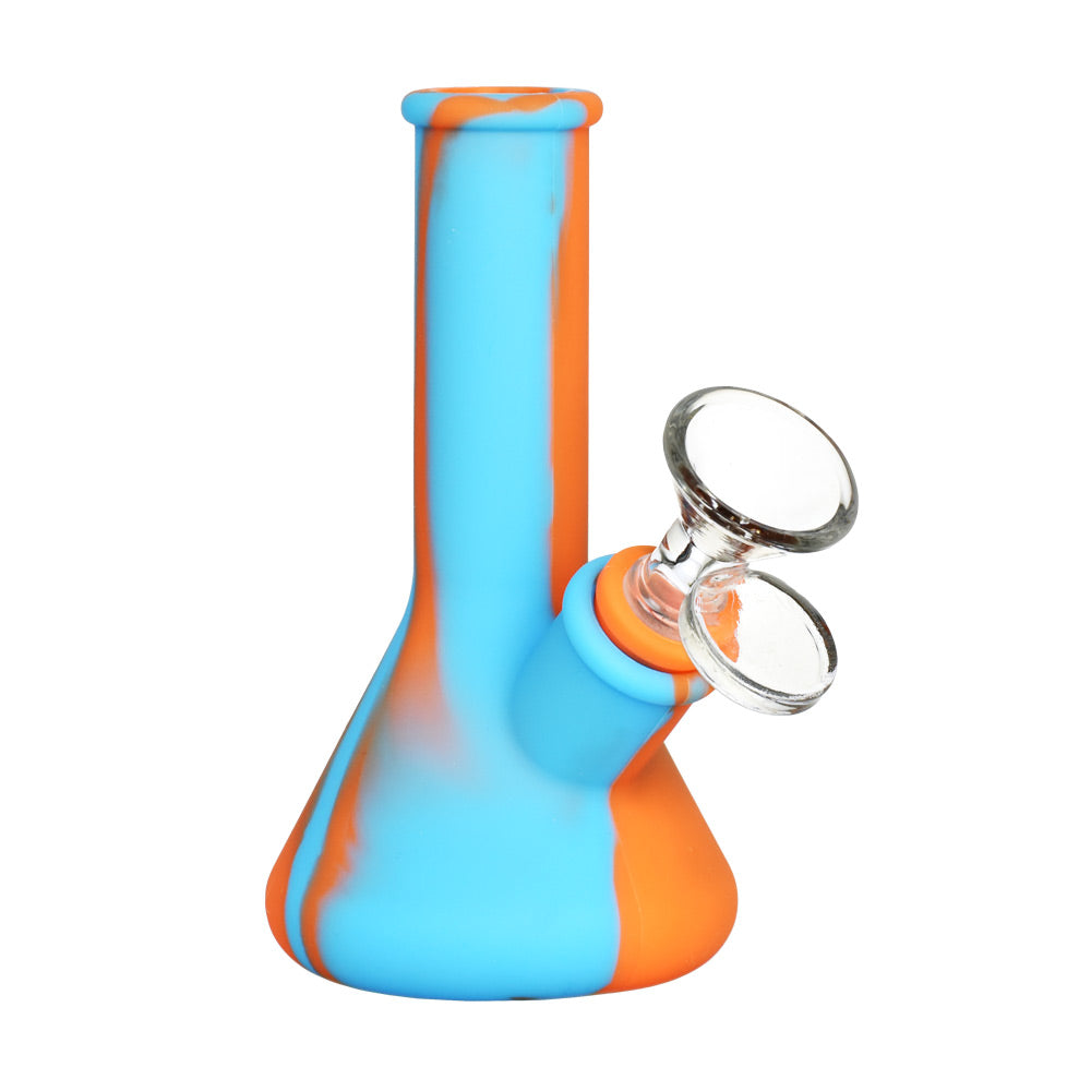 Silicone Travel Beaker Bong Silicone Beaker Blue Orange Bongs - Tophatter Daily Deals