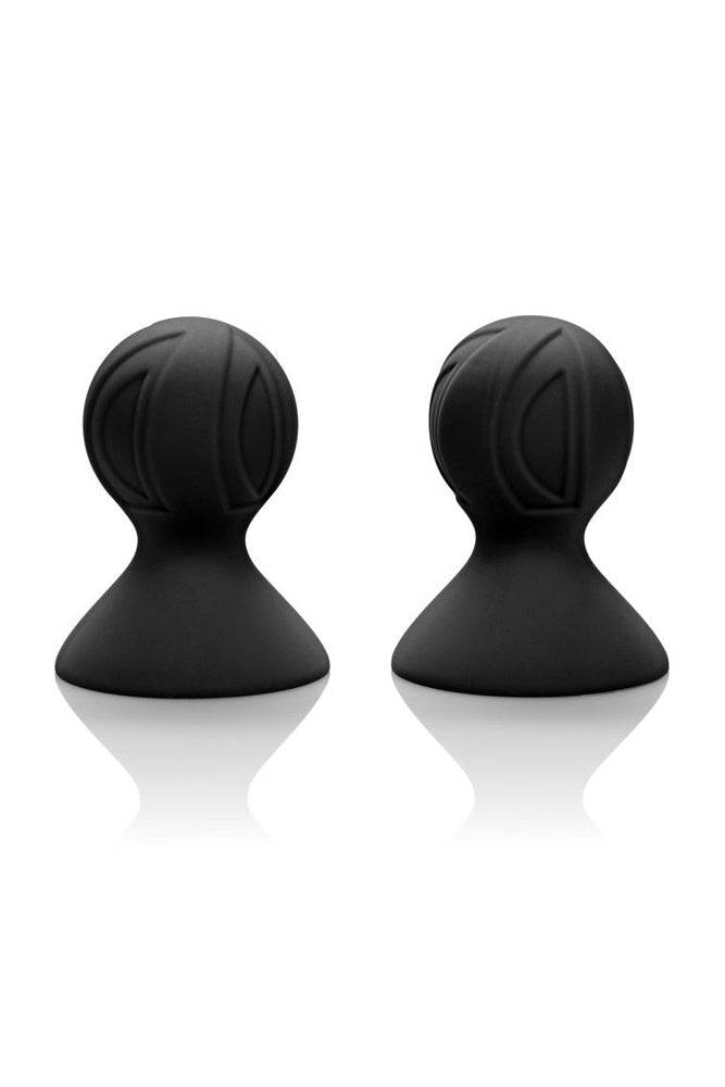 Cal Exotics - Nipple Play - Silicone Pro Nipple Suckers - Black BDSM - Tophatter Daily Deals