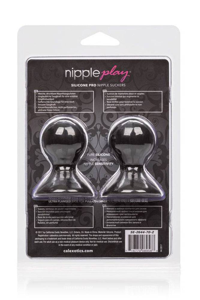Cal Exotics - Nipple Play - Silicone Pro Nipple Suckers - Black BDSM - Tophatter Daily Deals