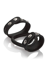 Cal Exotics - Silicone Tri-Snap Cock & Ball Cage - Black Sex Toy - Tophatter Daily Deals