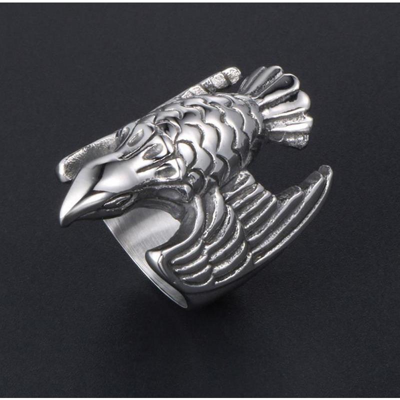 Silver Eagle Full Stainless Steel Self Defense Ring Jewelry Self Defense Jewelry - Tophatter Daily Deals