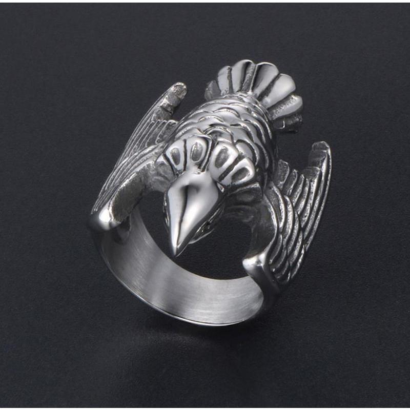 Silver Eagle Full Stainless Steel Self Defense Ring Jewelry Self Defense Jewelry - Tophatter Daily Deals