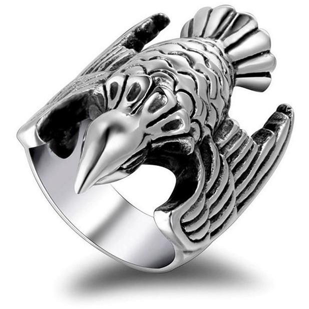Silver Eagle Full Stainless Steel Self Defense Ring Jewelry Self Defense Jewelry - Tophatter Daily Deals