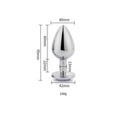 Toosh Silver Large Metal Butt Plug with Clear Stone Jewel > Anal Range > Jewel Butt Plugs - Tophatter Daily Deals