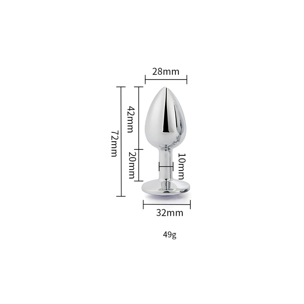 Toosh Silver Metal Butt Plug Small (Clear Stone) – Smooth Small Butt Plug > Anal Range > Jewel Butt Plugs - Tophatter Daily Deals