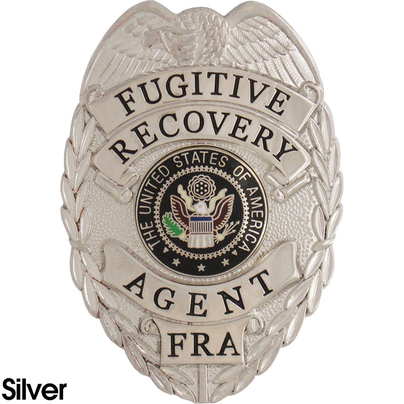 435 Fugitive Recovery Agent Badge - Tophatter's Weapons'N'Deals Professional Quality Stock Badges - Tophatter Daily Deals