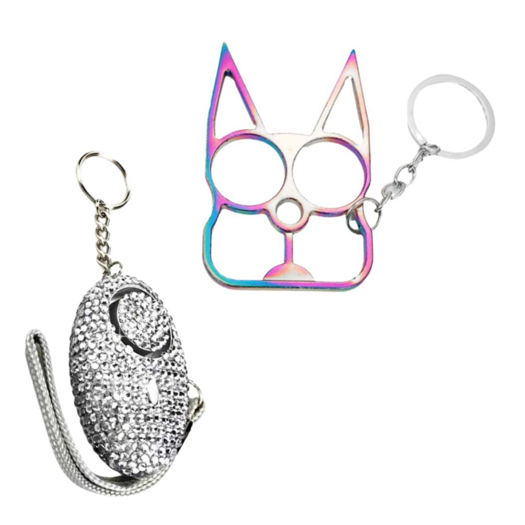 Glam Shield Personal Self-Defense Keychain Duo White Package Deals - Tophatter Daily Deals