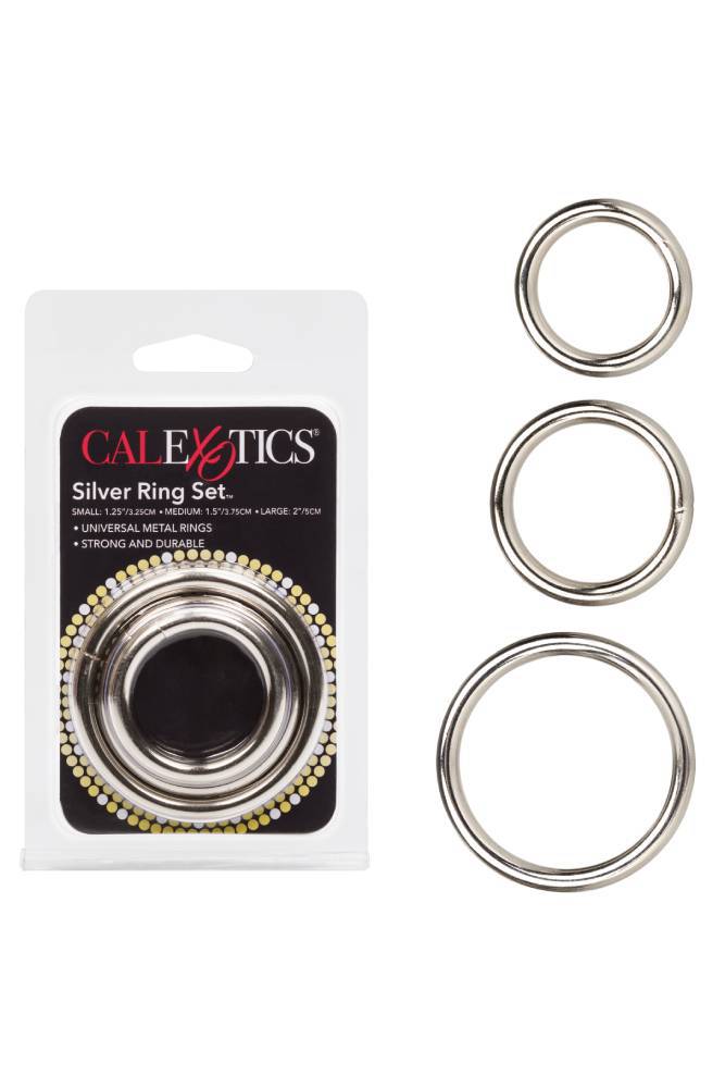 Cal Exotics - Silver Cock Ring - 3 PC Set Sex Toy - Tophatter Daily Deals