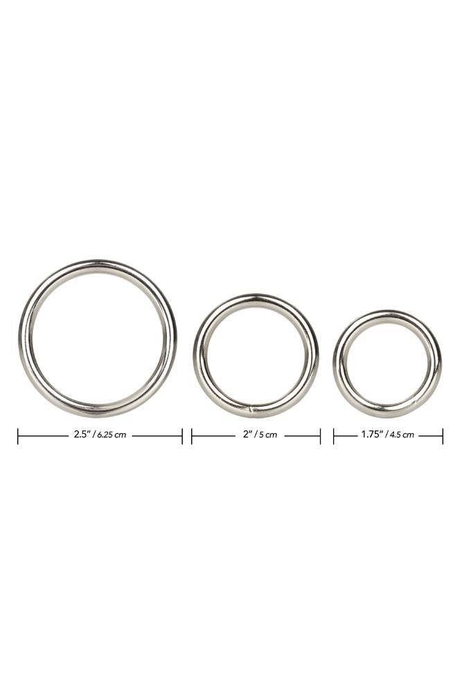 Cal Exotics - Silver Cock Ring - 3 PC Set Sex Toy - Tophatter Daily Deals