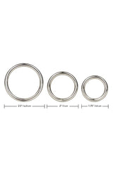 Cal Exotics - Silver Cock Ring - 3 PC Set Sex Toy - Tophatter Daily Deals