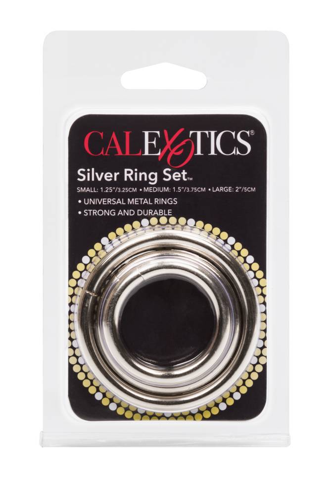 Cal Exotics - Silver Cock Ring - 3 PC Set Sex Toy - Tophatter Daily Deals