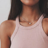 Simple Exquisite Heart-Shaped Pendant Alloy Necklace Necklaces - Tophatter Daily Deals
