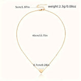 Simple Exquisite Heart-Shaped Pendant Alloy Necklace Necklaces - Tophatter Daily Deals