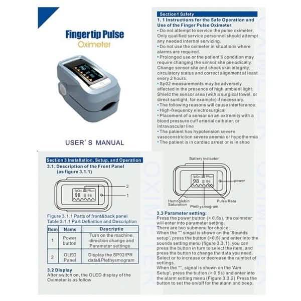 Simple Finger Pulse Oximeter Blood Pressure Monitor Heart Rate Portable Health & Wellness - Tophatter Daily Deals