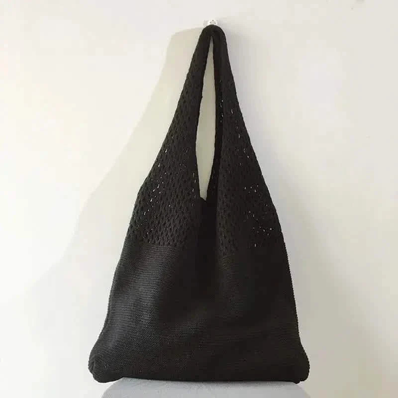 Simple Retro Hollow Crochet Bag Black Handbags & Wallets - Tophatter Daily Deals