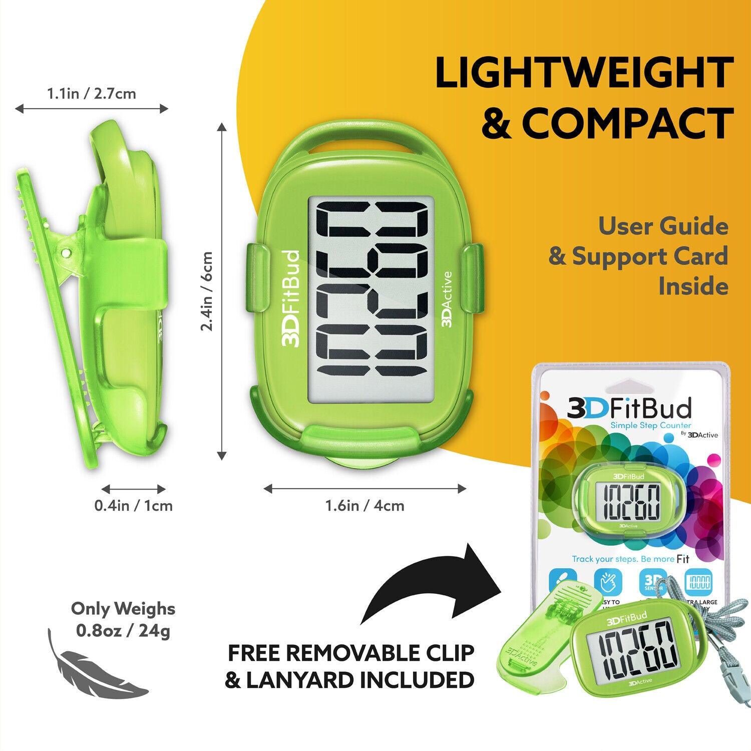 Simple Step Counter - 3D Pedometer with Clip and Lanyard A420S Sports & Outdoor - Tophatter Daily Deals
