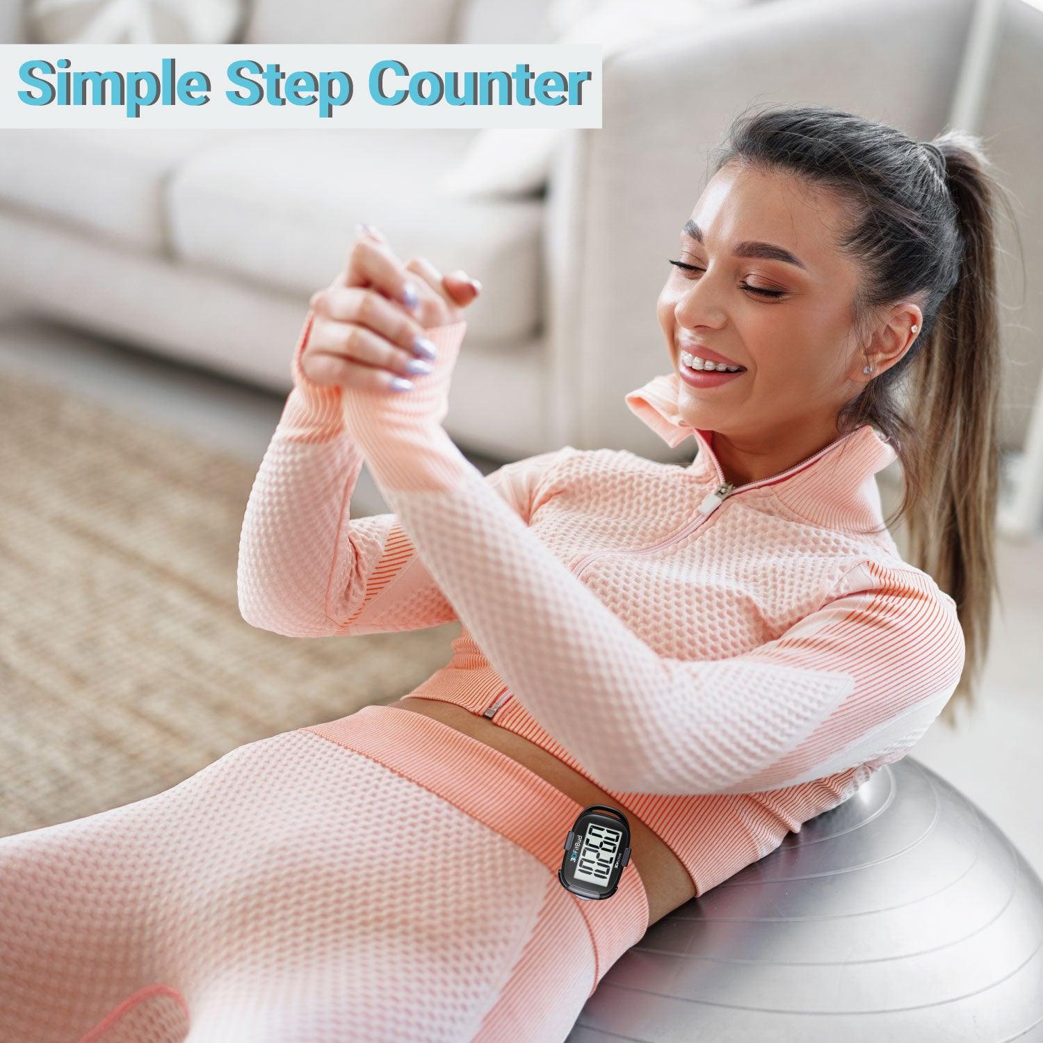 Simple Step Counter - 3D Pedometer with Clip and Lanyard A420S Sports & Outdoor - Tophatter Daily Deals