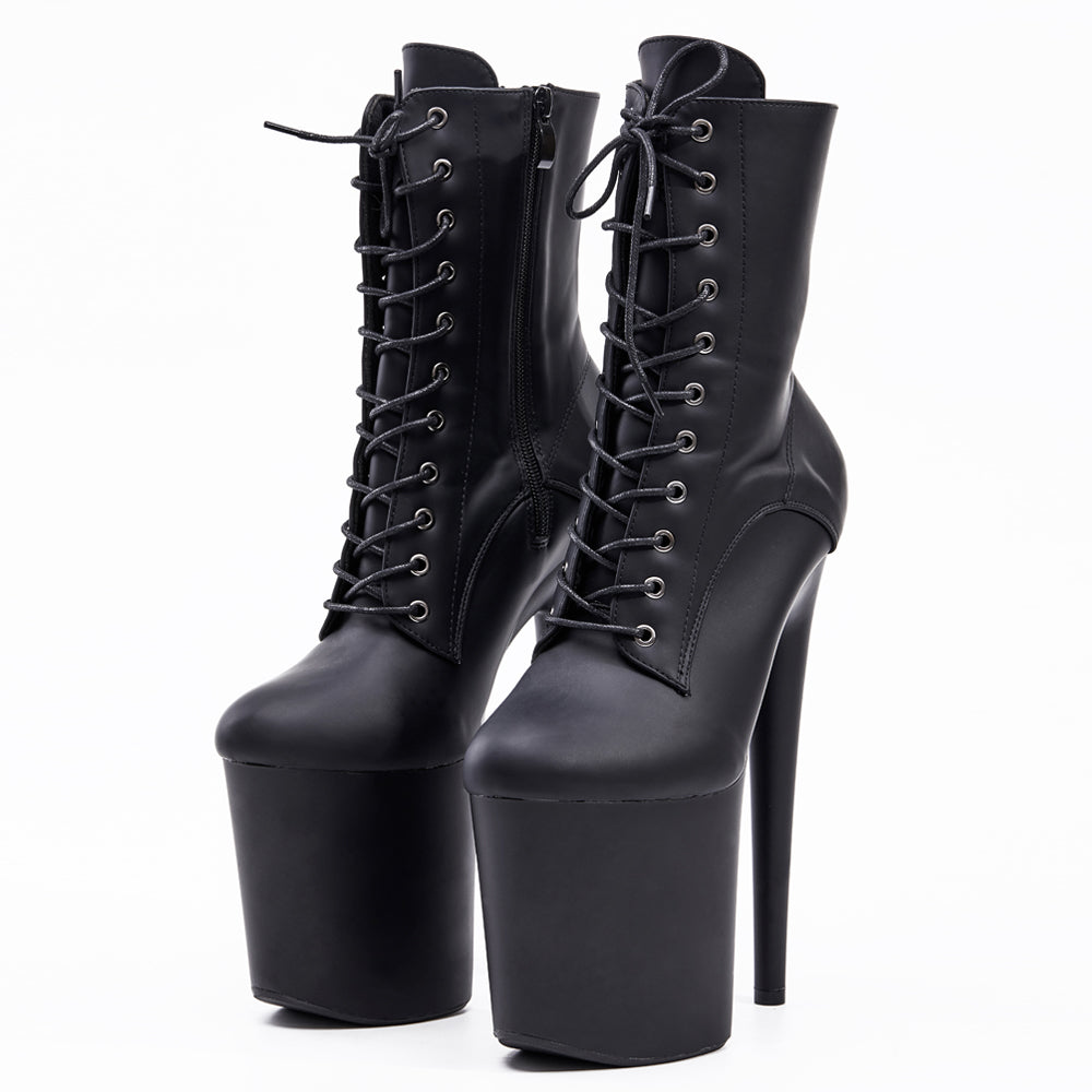 Simply Beautiful Heels Platform Lace Up Dance Ankle heels - Tophatter Daily Deals