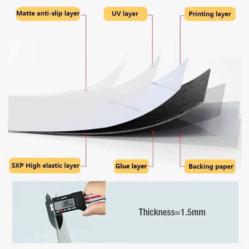 Simulated Thick Marble Tile Floor Self-adhesive Sticker Furniture & Decor - Tophatter Daily Deals