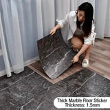 Simulated Thick Marble Tile Floor Self-adhesive Sticker Furniture & Decor - Tophatter Daily Deals