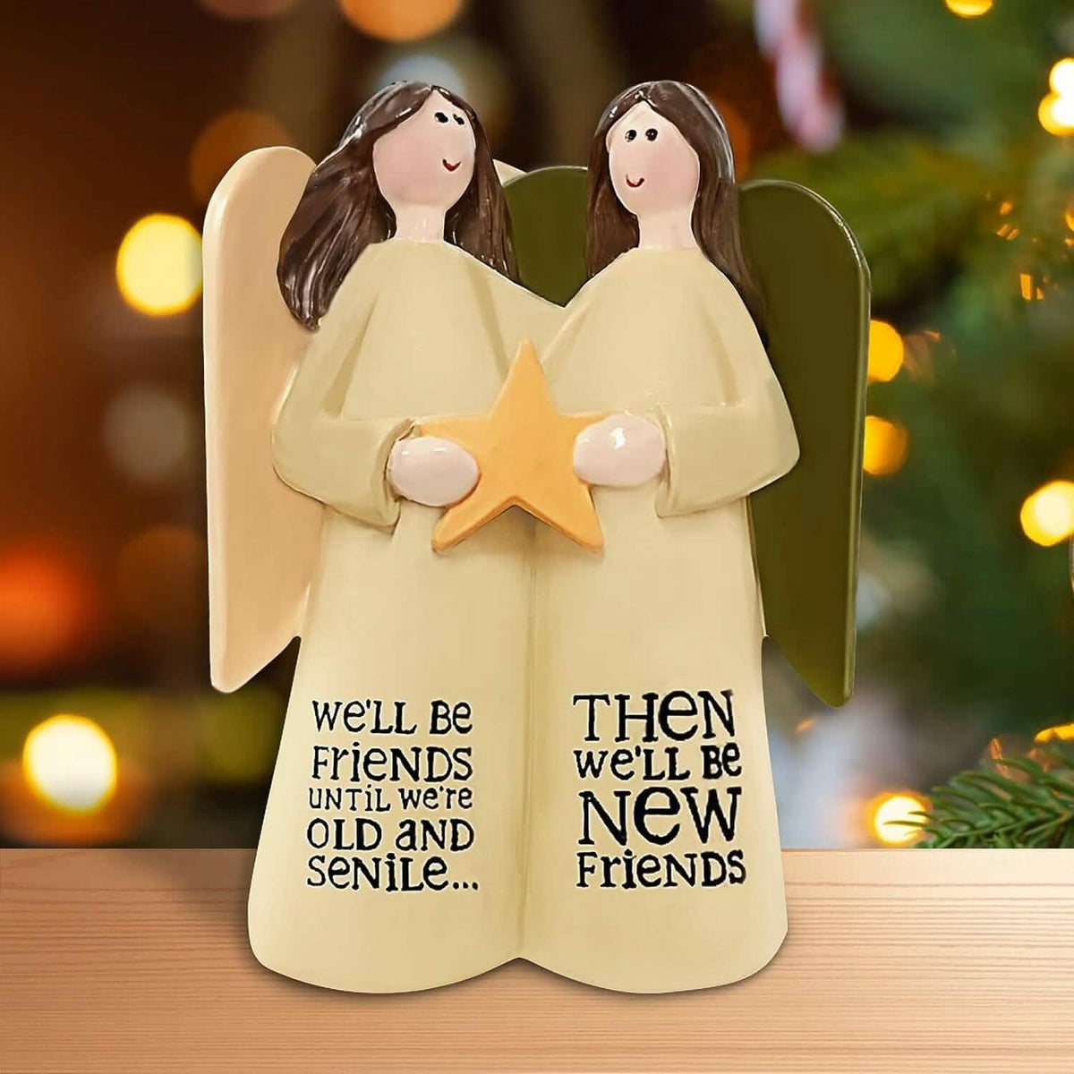 Sisters And Friends Sculpture Decorative Ornaments 2-Sisters Seasonal Decor - Tophatter Daily Deals