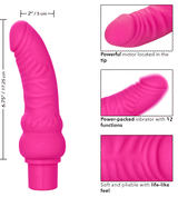 Power Stud Curvy Vibrator Pink Flexible Silicone 12 Functions Waterproof > Vibrators > Realistic Vibrators - Tophatter Daily Deals