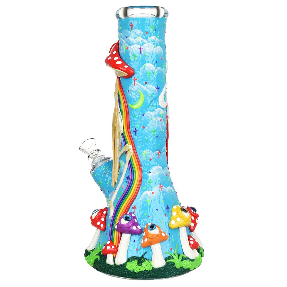 Skeleton Under The Rainbow Glow Beaker Bong Bongs - Tophatter Daily Deals